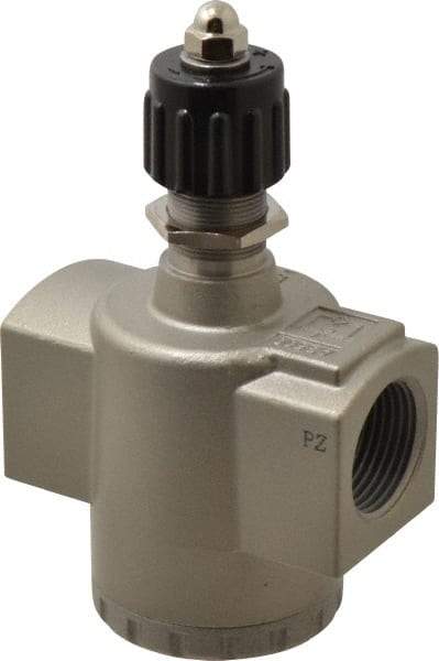 SMC PNEUMATICS - 3/4" Male NPT x 3/4" Female NPT Flow & Speed Control Valve - Inline Type - Benchmark Tooling