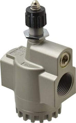 SMC PNEUMATICS - 1" Male NPT x 1" Female NPT Flow & Speed Control Valve - Inline Type - Benchmark Tooling