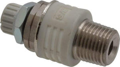 SMC PNEUMATICS - 1/8" Male NPT Metering Valve With Silencer - 3.6mm squared Orifice & 20 dB Noise Reduction Rate - Benchmark Tooling