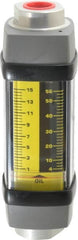 Hedland - 1/2" NPTF Port Oil & Petroleum-Based Liquid Flowmeter - 3000 Max psi, 1 to 15 GPM, Anodized Aluminum - Benchmark Tooling