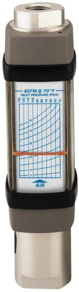 Hedland - 3/4" NPTF Port Compressed Air & Gas Flowmeter - 600 Max psi, 250 SCFM, Anodized Aluminum - Benchmark Tooling