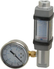 Hedland - 1/4" NPTF Port Compressed Air & Gas Flowmeter - 600 Max psi, 5 SCFM, Anodized Aluminum - Benchmark Tooling