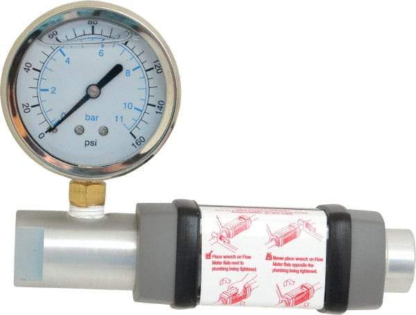 Hedland - 1/4" NPTF Port Compressed Air & Gas Flowmeter - 600 Max psi, 10 SCFM, Anodized Aluminum - Benchmark Tooling