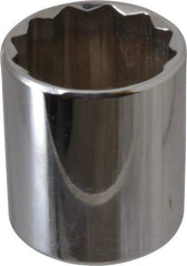 Proto - 3/8" Drive, Standard Hand Socket - 12 Points, 1-5/16" OAL, Chrome Vanadium, Chrome Finish - Benchmark Tooling