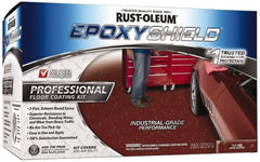 Rust-Oleum - 2 Gal (2) One Gallon Cans Gloss Tile Red 2 Part Epoxy Floor Coating - <250 g/L VOC Content - Benchmark Tooling