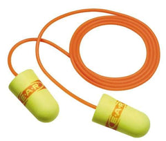 3M - Disposable, Corded, 33 dB, Barrel Earplugs - Yellow, 200 Pairs - Benchmark Tooling