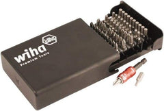 Wiha - 51 Piece, 1/4" Drive Screwdriver Insert Bit Set - #1 to #3 Phillips, 1/8 to 5/32" Hex - Benchmark Tooling