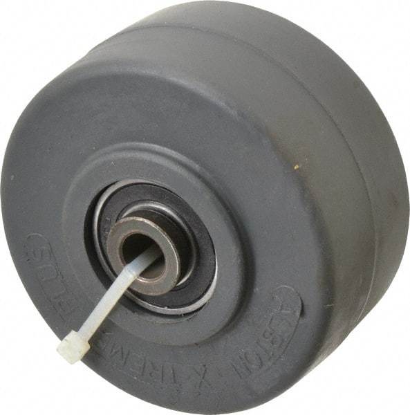 Albion - 4 Inch Diameter x 2 Inch Wide, Polyurethane Caster Wheel - 1,400 Lb. Capacity, 2-7/16 Inch Hub Length, 1/2 Inch Axle Diameter, Precision Ball Bearing - Benchmark Tooling