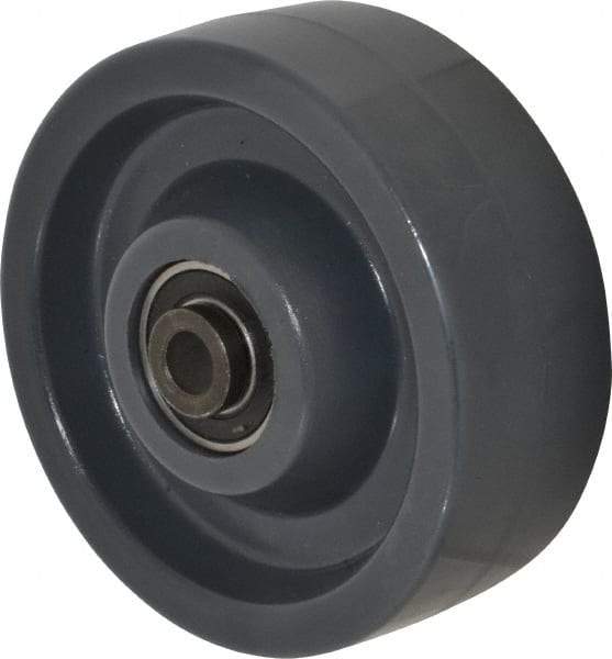 Albion - 5 Inch Diameter x 2 Inch Wide, Polyurethane Caster Wheel - 1,200 Lb. Capacity, 2-7/16 Inch Hub Length, 1/2 Inch Axle Diameter, Precision Ball Bearing - Benchmark Tooling