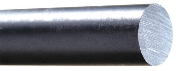 Made in USA - 4' Long, 1-3/4" Diam, Acetal Plastic Rod - Black - Benchmark Tooling