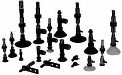 SMC PNEUMATICS - 1/8" PT Female Port, 13" Pad Diam, Bellows, Vertical Vacuum Pad - Silicone - Benchmark Tooling