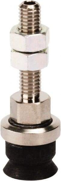 SMC PNEUMATICS - M5x0.8 Male Port, 10" Pad Diam, Flat, Vertical Vacuum Pad - NBR - Benchmark Tooling