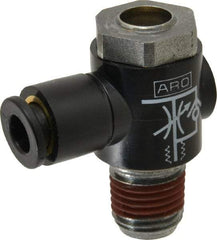 ARO/Ingersoll-Rand - 1/4" Male NPT x 1/4" Female NPT Right Angle Flow Control Valve - Benchmark Tooling