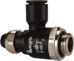 Legris - 10mm Tube OD x 3/8 Male BSPP Compact Meter Out Flow Control Valve - 14.5 to 145 psi, Nylon - Benchmark Tooling