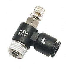 Legris - 8mm Tube OD x 3/8" BSPP Miniature Flow Control Regulator - 0 to 145 psi & Nylon Material - Benchmark Tooling