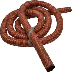 Hi-Tech Duravent - 1-1/2" ID, 16 Hg Vac Rating, 34 psi, Fiberglass Vacuum & Duct Hose - 12' Long, Brick Red, 1-1/2" Bend Radius, -75 to 500°F (Intermittent to 600) - Benchmark Tooling