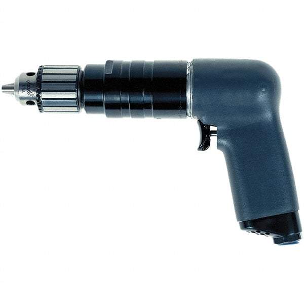 Ingersoll-Rand - 3/8" Keyed Chuck - Pistol Grip Handle, 3,950 RPM, 0.51 hp, 90 psi - Benchmark Tooling