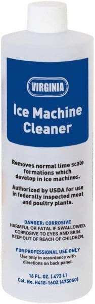 Parker - 16 oz Bottle Ice Machine Cleaner - For Ice Machines: Cube, Tube, Flake & Commercial Dishwasher - Benchmark Tooling