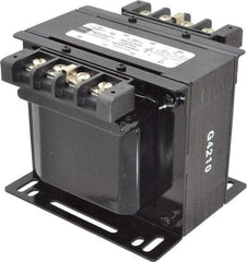 Sola/Hevi-Duty - 1 Phase, 0.2 kVA, Control Transformer - 2 Input, 1 Output Winding, 60, 50/60 at 220 V x 440 V, 50/60 at 230 V x 460 V Hz, 4.79 Inch Deep x 3.89 Inch High, 131°F Temp Rise - Benchmark Tooling