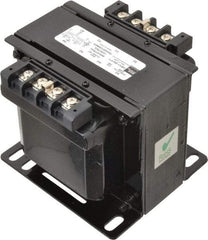 Sola/Hevi-Duty - 1 Phase, 0.35 kVA, Control Transformer - 2 Input, 1 Output Winding, 60, 50/60 at 220 V x 440 V, 50/60 at 230 V x 460 V Hz, 5.53 Inch Deep x 4.53 Inch High, 131°F Temp Rise - Benchmark Tooling