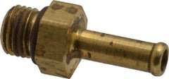 Parker - 7/16-20 Straight Thread Hose Barb x SAE Straight Thread Male Connector - 1/4" ID Hose, Brass - Benchmark Tooling