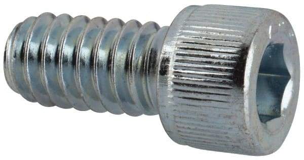 Value Collection - 1/4-20 UNC Hex Socket Drive, Socket Cap Screw - Alloy Steel, Zinc-Plated Finish, Fully Threaded, 1/2" Length Under Head - Benchmark Tooling