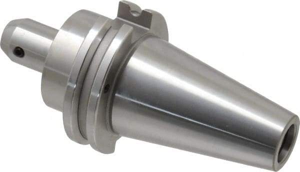 Accupro - CAT40 Taper Shank 3/16" Hole End Mill Holder/Adapter - 3/4" Nose Diam, 2-1/2" Projection, 5/8-11 Drawbar, Through-Spindle & DIN Flange Coolant - Exact Industrial Supply