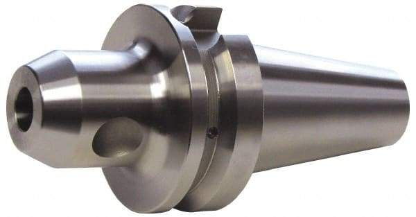 Accupro - BT50 Taper Shank 1-1/4" Hole End Mill Holder/Adapter - 63mm Nose Diam, 4" Projection, Through-Spindle & DIN Flange Coolant - Exact Industrial Supply