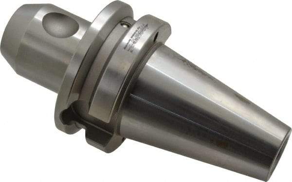 Accupro - BT40 Taper Shank 1/2" Hole End Mill Holder/Adapter - 35mm Nose Diam, 2-1/2" Projection, M16x2.0 Drawbar, Through-Spindle & DIN Flange Coolant - Exact Industrial Supply