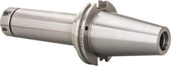 Accupro - 0.078" to 0.787" Capacity, 8" Projection, CAT50 Taper Shank, ER32 Collet Chuck - 0.0002" TIR, Through-Spindle & DIN Flange Coolant - Exact Industrial Supply