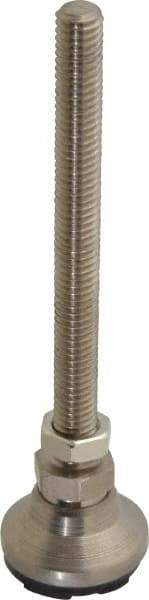 Gibraltar - 3/8-16 Bolt Thread, Studded Pivotal Stud Mount Leveling Pad & Mount - 3,750 Max Lb Capacity, 1-1/4" Base Diam - Benchmark Tooling