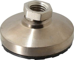Gibraltar - 5550 Lb Capacity, 3/4-10 Thread, 1-1/2" OAL, Steel Stud, Tapped Pivotal Socket Mount Leveling Pad - 3" Base Diam, Steel Pad, 1-1/16" Hex - Benchmark Tooling