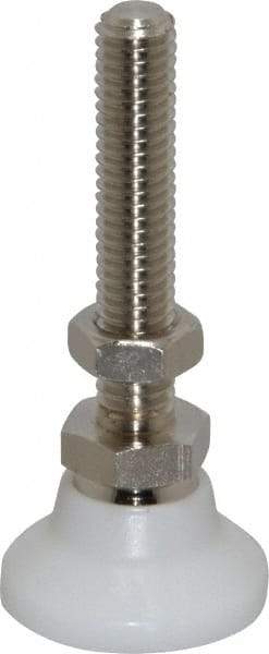 Gibraltar - 3/8-16 Bolt Thread, Studded Pivotal Stud Mount Leveling Pad & Mount - 300 Max Lb Capacity, 1-1/4" Base Diam - Benchmark Tooling