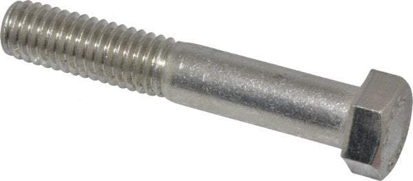 Value Collection - 3/8-16 UNC, 2-1/4" Length Under Head Hex Head Cap Screw - Partially Threaded, Grade 18-8 Stainless Steel, Uncoated, 9/16" Hex - Benchmark Tooling