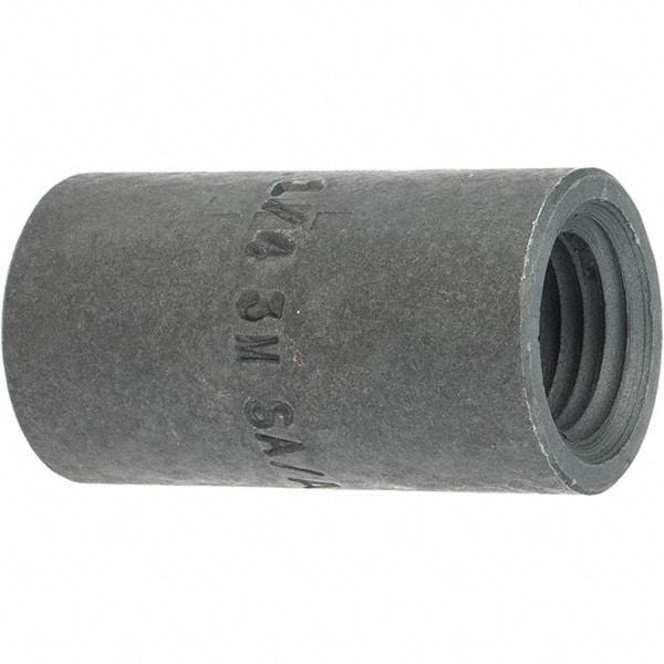 Made in USA - Size 1/4", Class 3,000, Forged Carbon Steel Black Pipe Coupling - 3,000 psi, Threaded End Connection - Benchmark Tooling