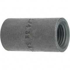 Made in USA - Size 1/4", Class 3,000, Forged Carbon Steel Black Pipe Coupling - 3,000 psi, Threaded End Connection - Benchmark Tooling