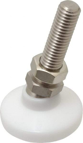 Gibraltar - 1/2-13 Bolt Thread, Studded Pivotal Stud Mount Leveling Pad & Mount - 700 Max Lb Capacity, 1-7/8" Base Diam - Benchmark Tooling