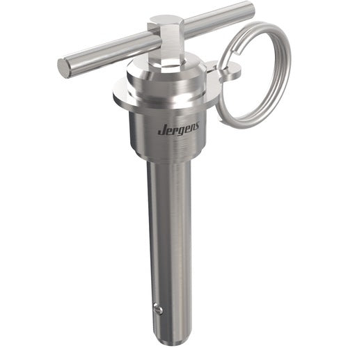 25 mm Pin Diameter, 90 mm Grip Length, Double Acting T-Handle Kwik-Lok Pin, Stainless Steel