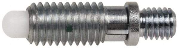 Gibraltar - 1/2-13, 7/8" Thread Length, 0.31" Max Plunger Diam, 2.5 Lb Init to 10 Lb Final End Force, Locking Knob Handle Plunger - Knobless Threaded Stud, 1-1/8" Length Under Head/Shoulder, 1/4" Plunger Projection - Benchmark Tooling