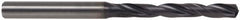 Kennametal - 3/4" 140° Solid Carbide Jobber Drill - TiAlN Finish, Right Hand Cut, Spiral Flute, Straight Shank, 6" OAL, Standard Point - Benchmark Tooling