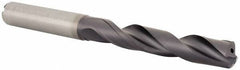 Kennametal - 3/8" 140° Solid Carbide Jobber Drill - TiAlN Finish, Right Hand Cut, Spiral Flute, Straight Shank, 103mm OAL, Standard Point - Benchmark Tooling