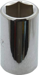 Proto - 19/32", 1/2" Drive, Standard Hand Socket - 6 Points, 1-1/2" OAL, Alloy Steel, Chrome Finish - Benchmark Tooling
