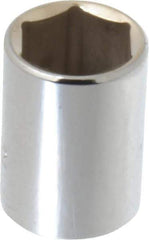 Proto - 25/32", 1/2" Drive, Standard Hand Socket - 6 Points, 1-1/2" OAL, Alloy Steel, Chrome Finish - Benchmark Tooling