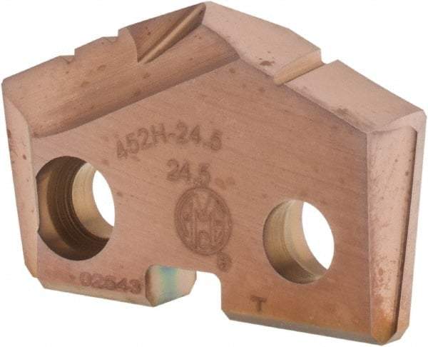 Allied Machine and Engineering - 24.5mm Diam x 3/16" Thick, Seat Code 2, 132° Included Angle Spade Drill Insert - AM200 Coated, Cobalt, Grade Super Cobalt, Series GEN2 T-A - Benchmark Tooling