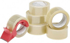 Ability One - 2" x 55 Yd Clear Hot Melt Adhesive Sealing Tape - Polypropylene Film Backing, 1.9 mil Thick - Benchmark Tooling