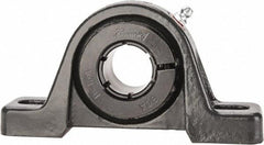 Browning - 1" ID, 5-1/2" OAL x 2-13/16" OAH Pillow Block - 1,651 Lb Static Cap, 2,801 Lb Dyn Cap, 4-1/8" Btw Mnt Hole Ctrs, 1-7/16" Base-to-Ctr Ht, Cast Iron - Benchmark Tooling