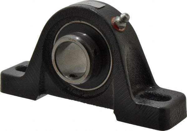 Browning - 1" ID, 5-1/2" OAL x 2-13/16" OAH Pillow Block Air Handling - 1,651 Lb Static Cap, 2,801 Lb Dyn Cap, 3-15/16" Btw Mnt Hole Ctrs, 1-7/16" Base-to-Ctr Ht, Cast Iron - Benchmark Tooling