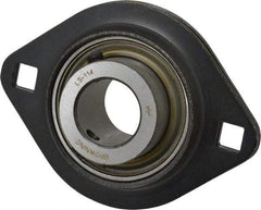 Browning - 7/8" ID, 3-3/4" OAL x 2-13/16" OAH 2-Bolt Flange - 1,651 Lb Static Cap, 2,801 Lb Dyn Cap, 3" Btw Mnt Hole Ctrs, 1-13/32" Base-to-Ctr Ht, Stamped Steel - Benchmark Tooling