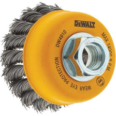 DeWALT - 5/8-11 Threaded Arbor, Cup Brush - 0.02 Wire Diam - Benchmark Tooling