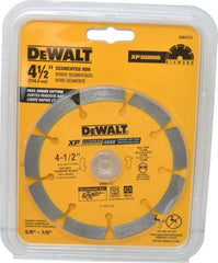 DeWALT - 4-1/2" Diam, 7/8" Arbor Hole Diam, Wet & Dry Cut Saw Blade - Diamond-Tipped, Standard Round Arbor - Benchmark Tooling